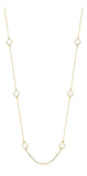 Colar Feminino De Ouro 18k Trevos Com 6mm E 45cm Cor Madrepérola