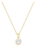 Colar Ponto De Luz Em Ouro 18k Elos Cadeado E 45cm Cor Branco