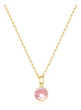 Colar Ponto De Luz Em Ouro 18k Elos Cadeado E 45cm Cor Rosa