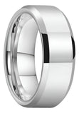 Anel Prata Chanfrado 6mm Unissex Liso Premium Aço Inox