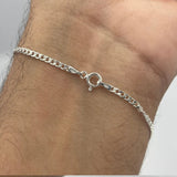 Pulseira Grumet De Prata 2mm